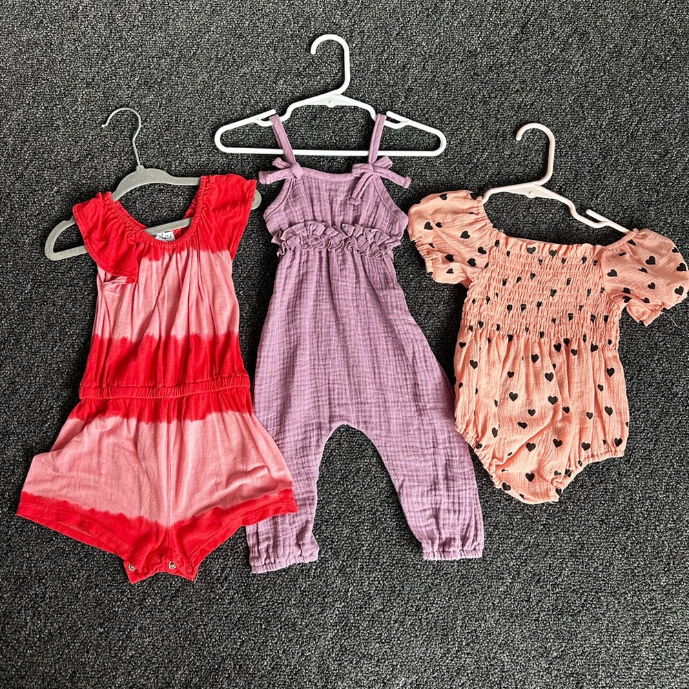 Baby Girl Romper Bundle Size 9-12 Months